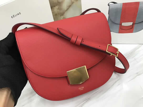 Fake Fashion Discount Red Celine Trotteur Crossbody Bags Online